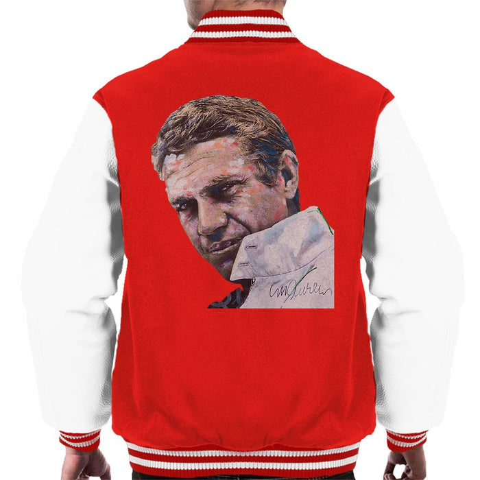 Sidney Maurer Original Portrait Of Steve McQueen Mens Varsity Jacket - Mens Varsity Jacket