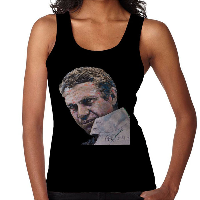 Sidney Maurer Original Portrait Of Steve McQueen Womens Vest - Womens Vest