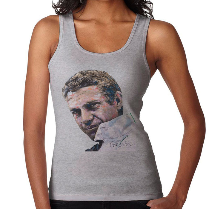 Sidney Maurer Original Portrait Of Steve McQueen Womens Vest - Womens Vest