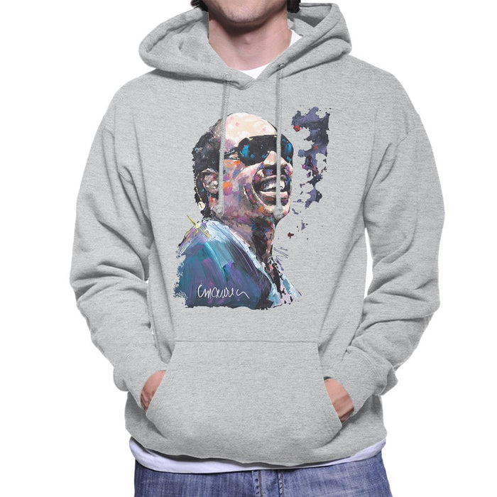 Sidney Maurer Original Portrait Of Stevie Wonder Mens Hooded Sweatshirt - Mens Hooded Sweatshirt