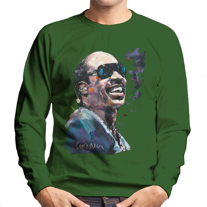 Sidney Maurer Original Portrait Of Stevie Wonder Mens Sweatshirt - Mens Sweatshirt