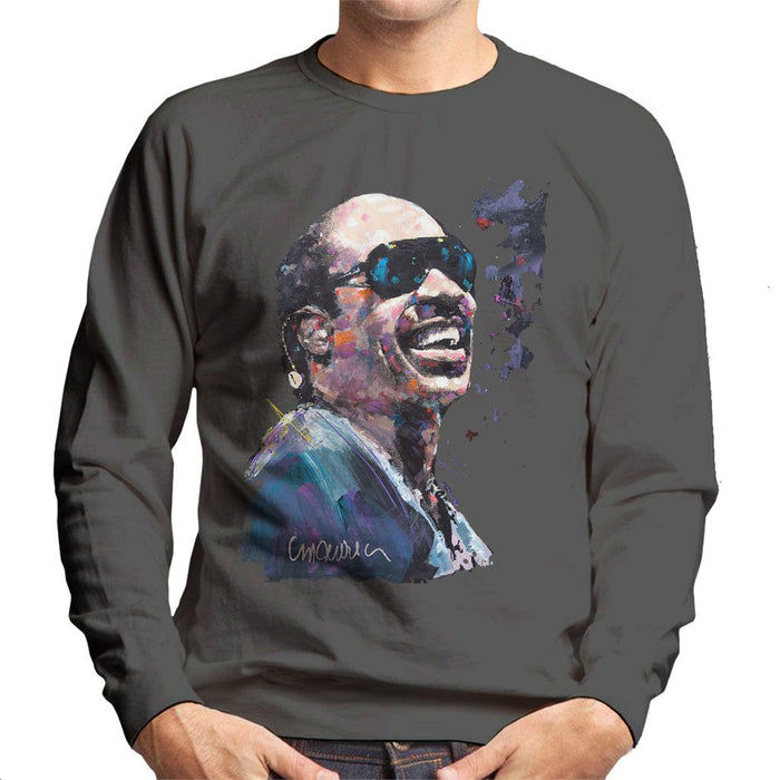 Sidney Maurer Original Portrait Of Stevie Wonder Mens Sweatshirt - Mens Sweatshirt