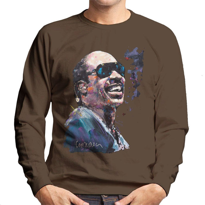 Sidney Maurer Original Portrait Of Stevie Wonder Mens Sweatshirt - Mens Sweatshirt