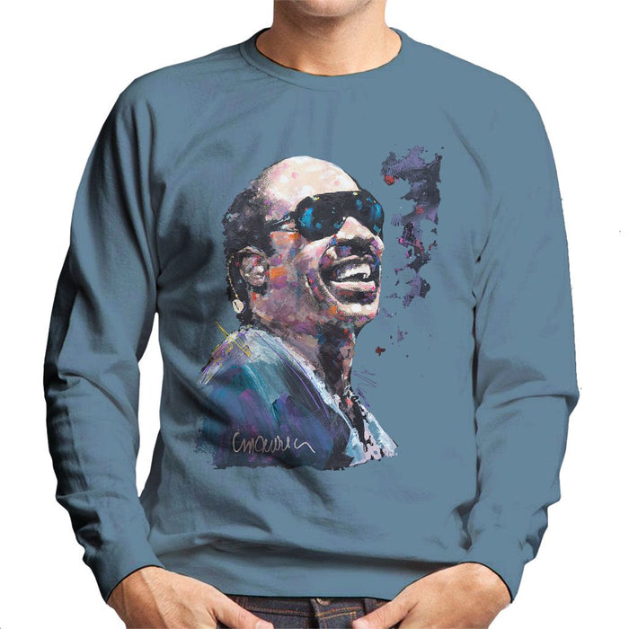 Sidney Maurer Original Portrait Of Stevie Wonder Mens Sweatshirt - Mens Sweatshirt