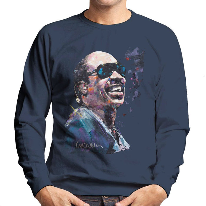 Sidney Maurer Original Portrait Of Stevie Wonder Mens Sweatshirt - Mens Sweatshirt