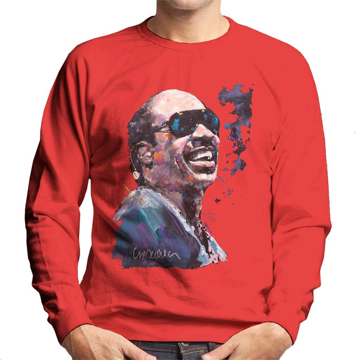 Sidney Maurer Original Portrait Of Stevie Wonder Mens Sweatshirt - Mens Sweatshirt