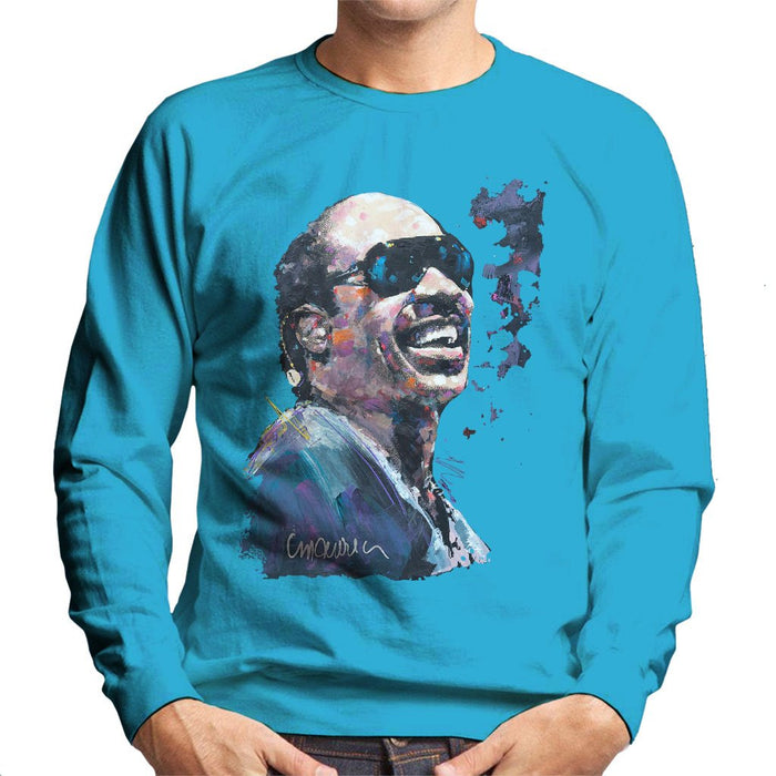 Sidney Maurer Original Portrait Of Stevie Wonder Mens Sweatshirt - Mens Sweatshirt