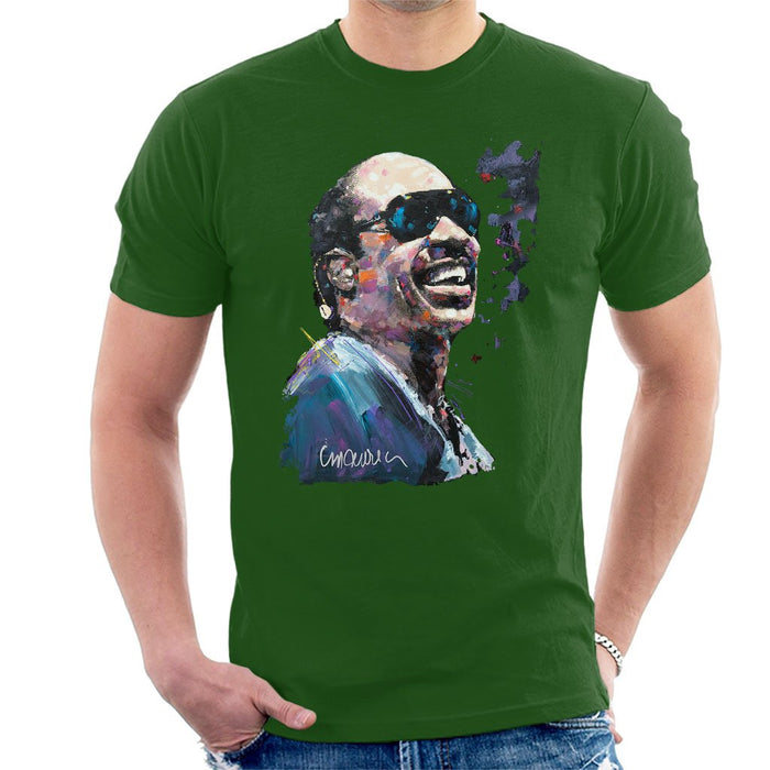 Sidney Maurer Original Portrait Of Stevie Wonder Mens T-Shirt - Mens T-Shirt