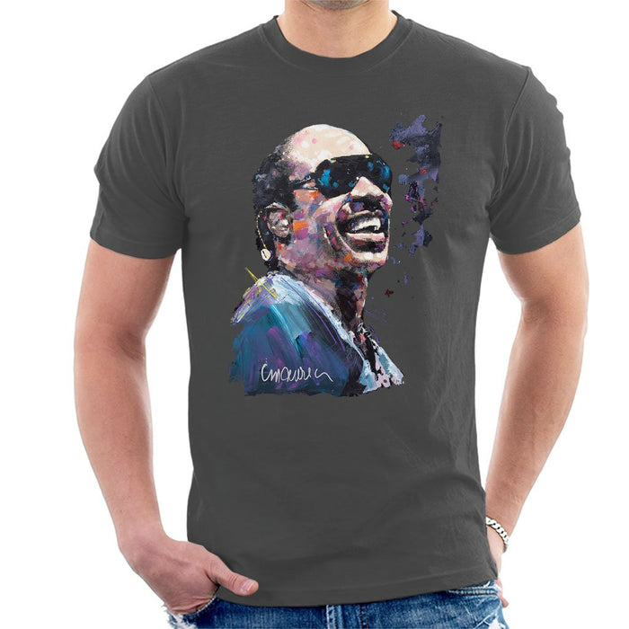 Sidney Maurer Original Portrait Of Stevie Wonder Mens T-Shirt - Mens T-Shirt