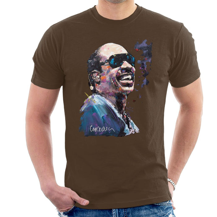 Sidney Maurer Original Portrait Of Stevie Wonder Mens T-Shirt - Mens T-Shirt
