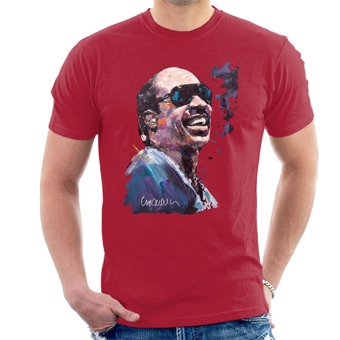 Sidney Maurer Original Portrait Of Stevie Wonder Mens T-Shirt - Mens T-Shirt