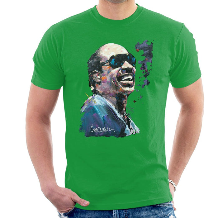 Sidney Maurer Original Portrait Of Stevie Wonder Mens T-Shirt - Mens T-Shirt
