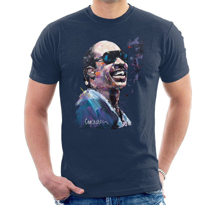 Sidney Maurer Original Portrait Of Stevie Wonder Mens T-Shirt - Mens T-Shirt
