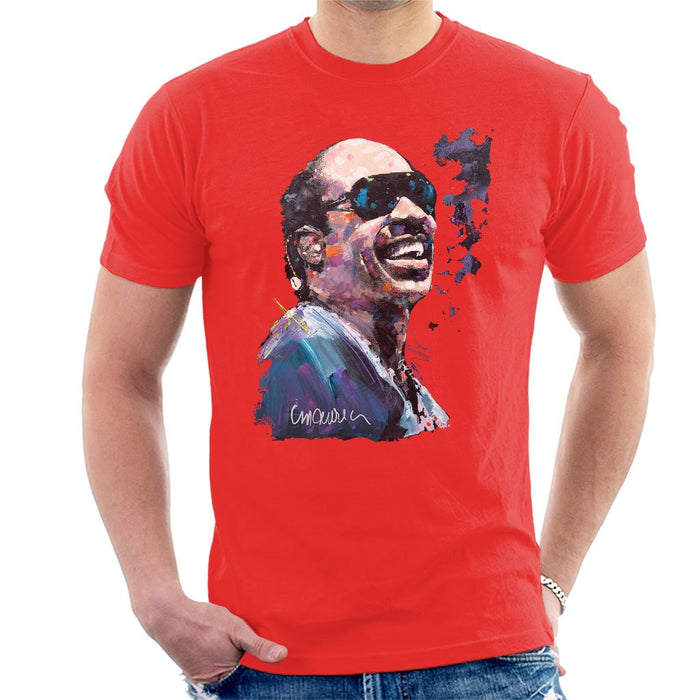 Sidney Maurer Original Portrait Of Stevie Wonder Mens T-Shirt - Mens T-Shirt