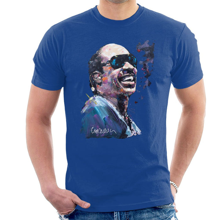 Sidney Maurer Original Portrait Of Stevie Wonder Mens T-Shirt - Mens T-Shirt