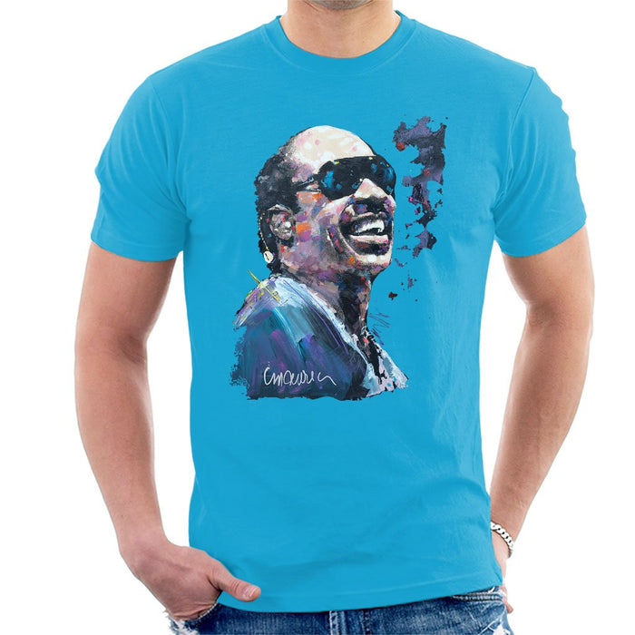 Sidney Maurer Original Portrait Of Stevie Wonder Mens T-Shirt - Mens T-Shirt