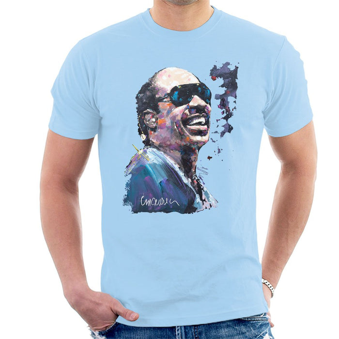 Sidney Maurer Original Portrait Of Stevie Wonder Mens T-Shirt - Mens T-Shirt
