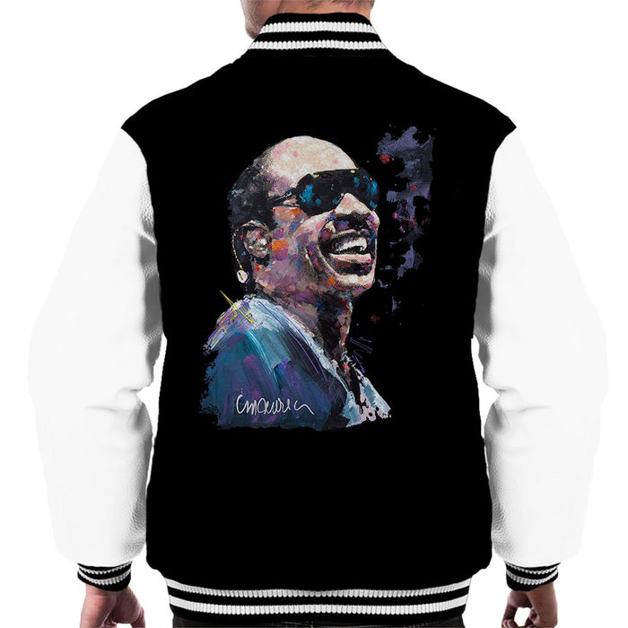 Sidney Maurer Original Portrait Of Stevie Wonder Mens Varsity Jacket - Mens Varsity Jacket