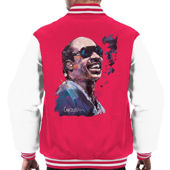 Sidney Maurer Original Portrait Of Stevie Wonder Mens Varsity Jacket - Mens Varsity Jacket