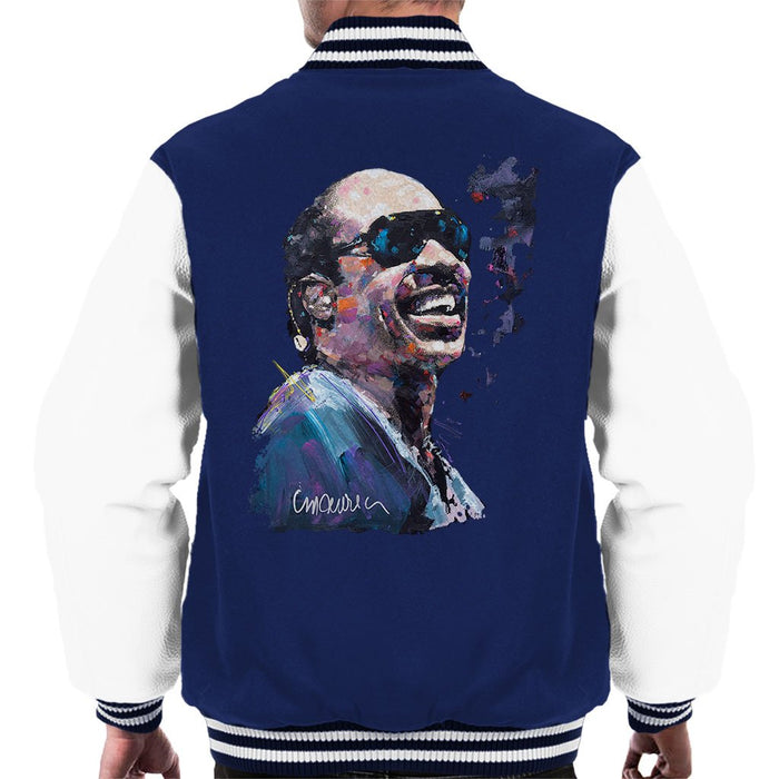 Sidney Maurer Original Portrait Of Stevie Wonder Mens Varsity Jacket - Mens Varsity Jacket