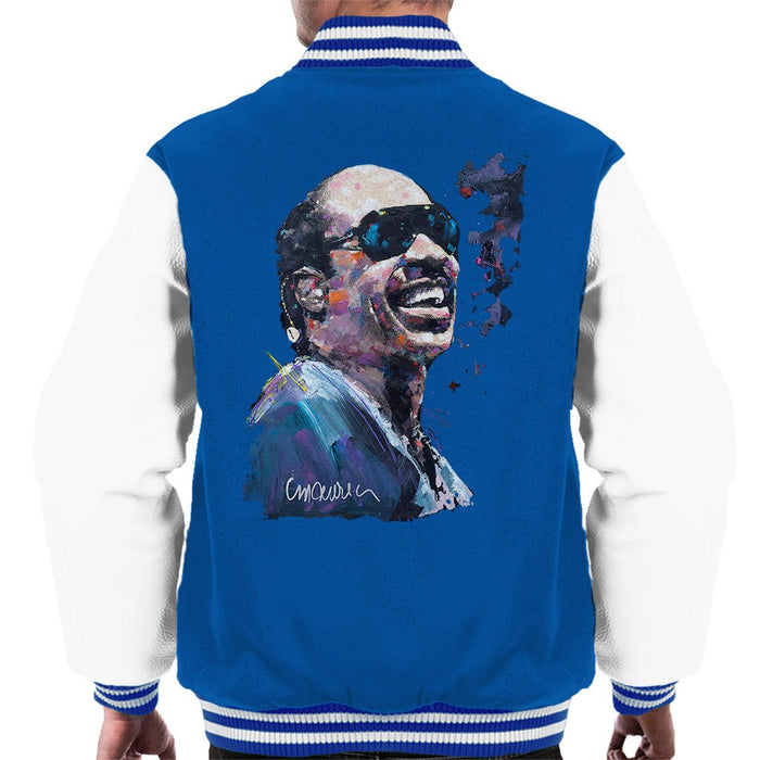 Sidney Maurer Original Portrait Of Stevie Wonder Mens Varsity Jacket - Mens Varsity Jacket