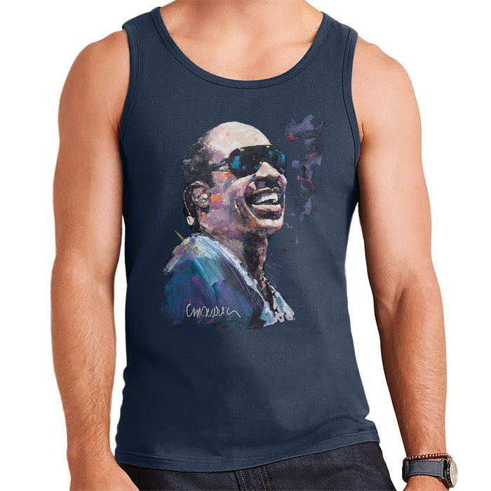 Sidney Maurer Original Portrait Of Stevie Wonder Mens Vest - Mens Vest