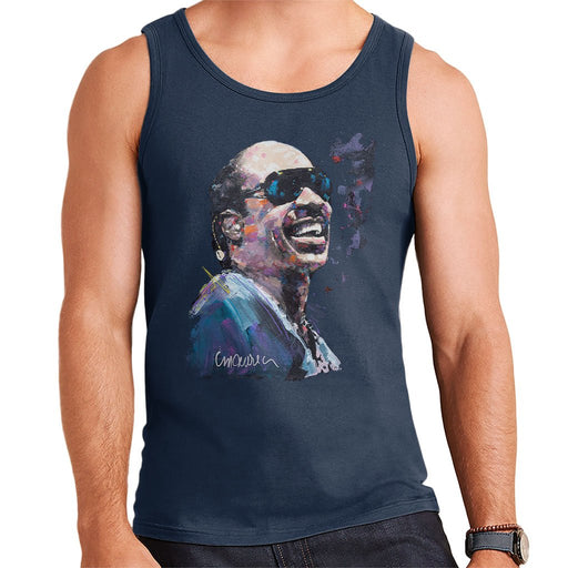 Sidney Maurer Original Portrait Of Stevie Wonder Mens Vest - Mens Vest
