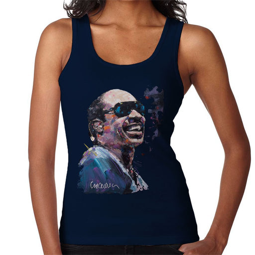 Sidney Maurer Original Portrait Of Stevie Wonder Womens Vest - Womens Vest