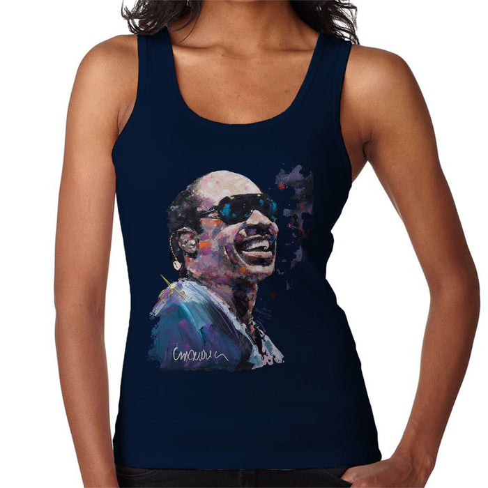 Sidney Maurer Original Portrait Of Stevie Wonder Womens Vest - Womens Vest