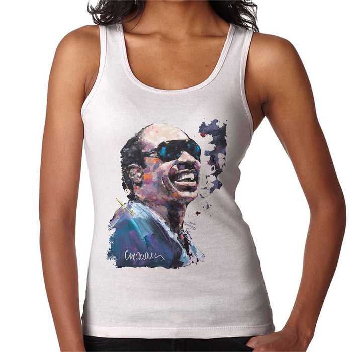 Sidney Maurer Original Portrait Of Stevie Wonder Womens Vest - Womens Vest
