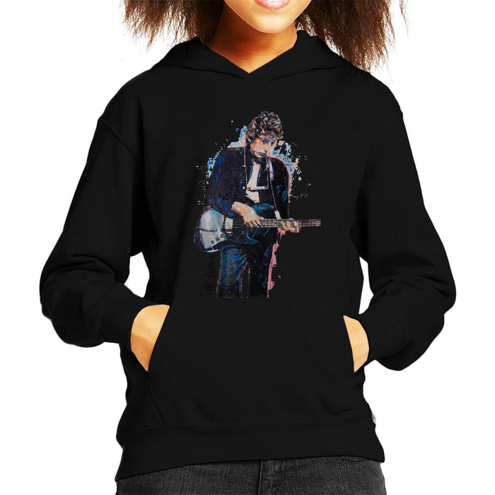 Sidney Maurer Original Portrait Of Bob Dylan On Bass Kids Hooded Sweatshirt - Kids Boys Hooded Sweatshirt
