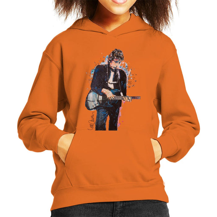 Sidney Maurer Original Portrait Of Bob Dylan On Bass Kids Hooded Sweatshirt - Kids Boys Hooded Sweatshirt