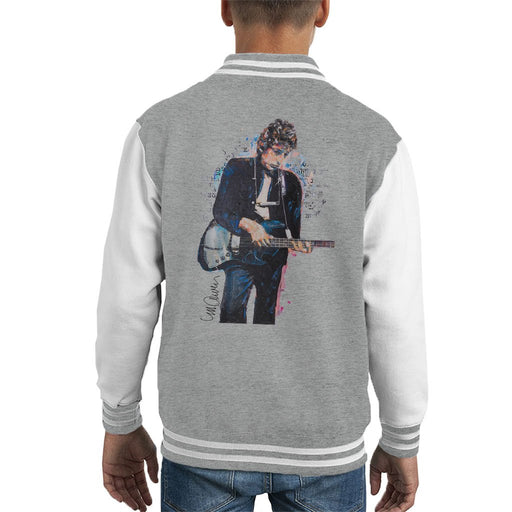 Sidney Maurer Original Portrait Of Bob Dylan On Bass Kids Varsity Jacket - Kids Boys Varsity Jacket