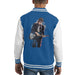 Sidney Maurer Original Portrait Of Bob Dylan On Bass Kids Varsity Jacket - X-Small (3-4 yrs) / Royal/White - Kids Boys Varsity Jacket