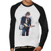 Sidney Maurer Original Portrait Of Bob Dylan On Bass Mens Baseball Long Sleeved T-Shirt - Mens Baseball Long Sleeved T-Shirt