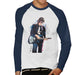 Sidney Maurer Original Portrait Of Bob Dylan On Bass Mens Baseball Long Sleeved T-Shirt - Mens Baseball Long Sleeved T-Shirt