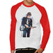 Sidney Maurer Original Portrait Of Bob Dylan On Bass Mens Baseball Long Sleeved T-Shirt - Mens Baseball Long Sleeved T-Shirt