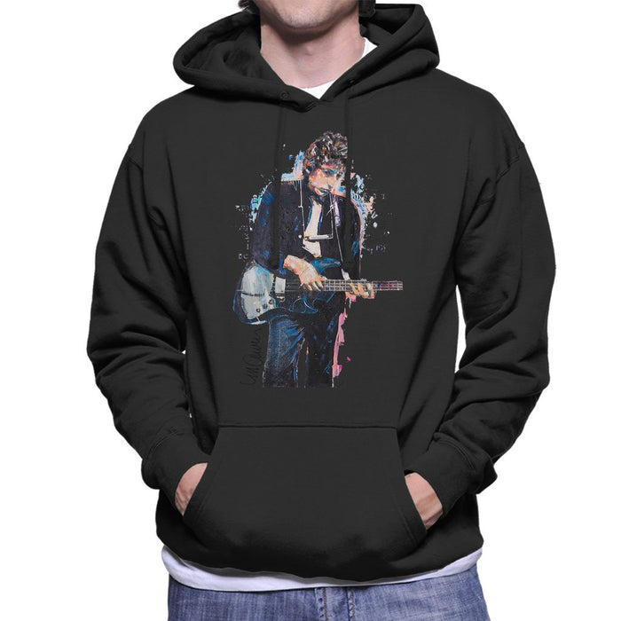 Sidney Maurer Original Portrait Of Bob Dylan On Bass Mens Hooded Sweatshirt - Mens Hooded Sweatshirt