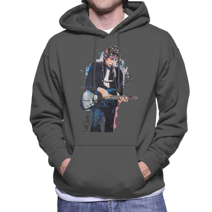 Sidney Maurer Original Portrait Of Bob Dylan On Bass Mens Hooded Sweatshirt - Mens Hooded Sweatshirt