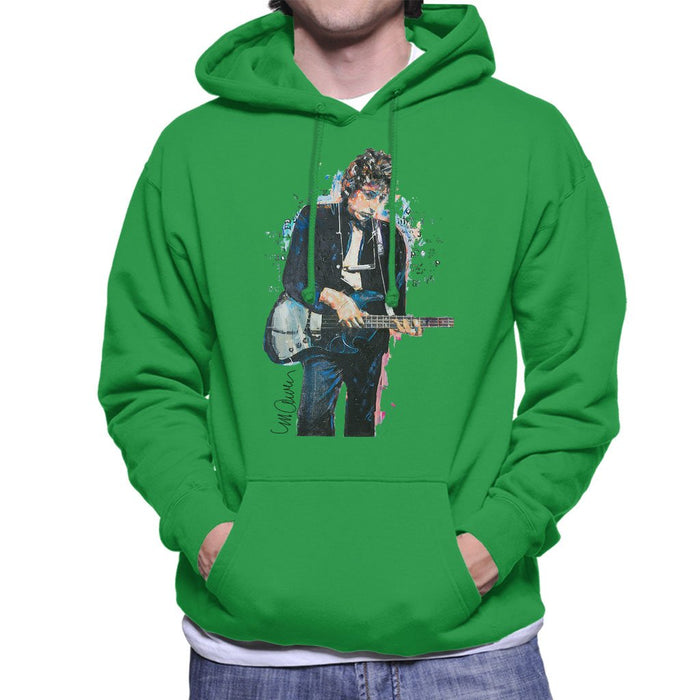 Sidney Maurer Original Portrait Of Bob Dylan On Bass Mens Hooded Sweatshirt - Mens Hooded Sweatshirt