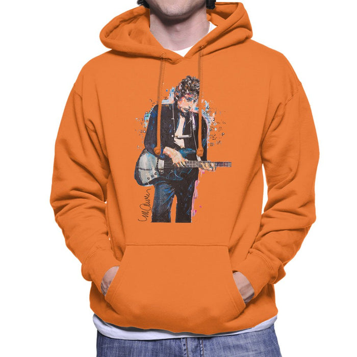 Sidney Maurer Original Portrait Of Bob Dylan On Bass Mens Hooded Sweatshirt - Mens Hooded Sweatshirt