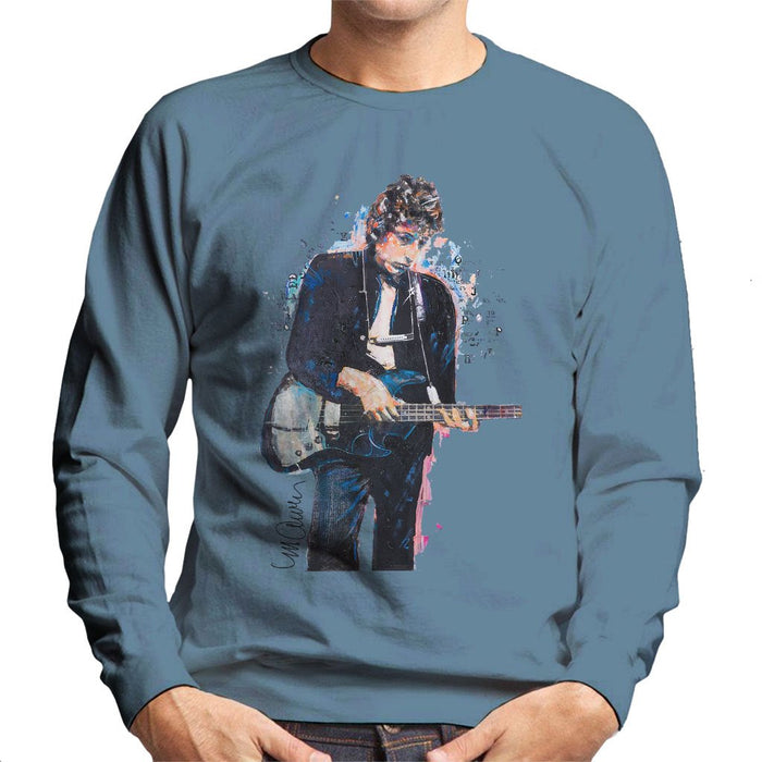 Sidney Maurer Original Portrait Of Bob Dylan On Bass Mens Sweatshirt - Mens Sweatshirt