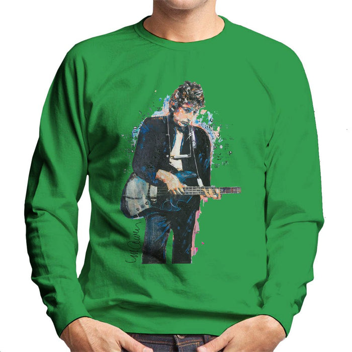 Sidney Maurer Original Portrait Of Bob Dylan On Bass Mens Sweatshirt - Mens Sweatshirt