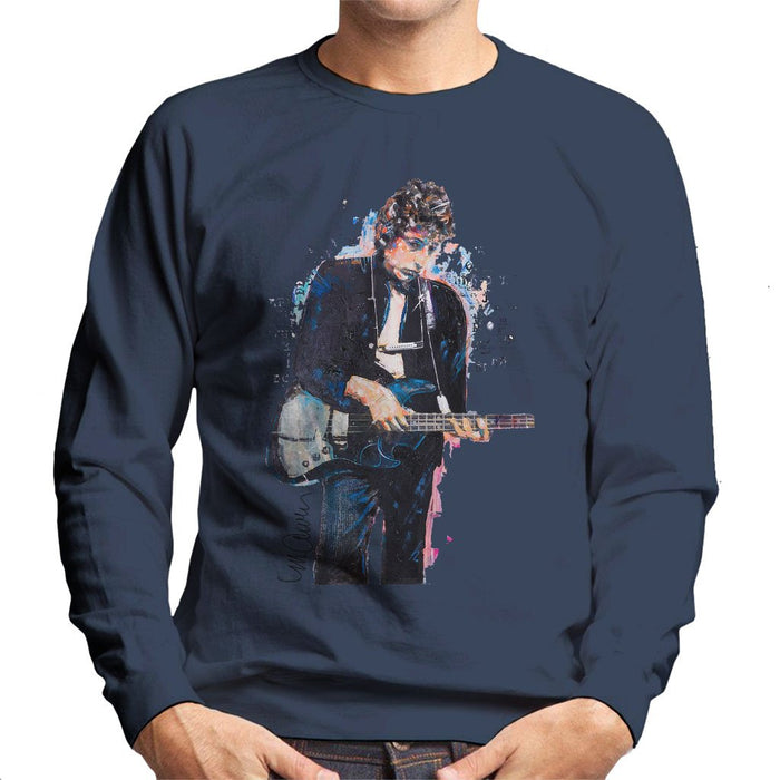 Sidney Maurer Original Portrait Of Bob Dylan On Bass Mens Sweatshirt - Mens Sweatshirt