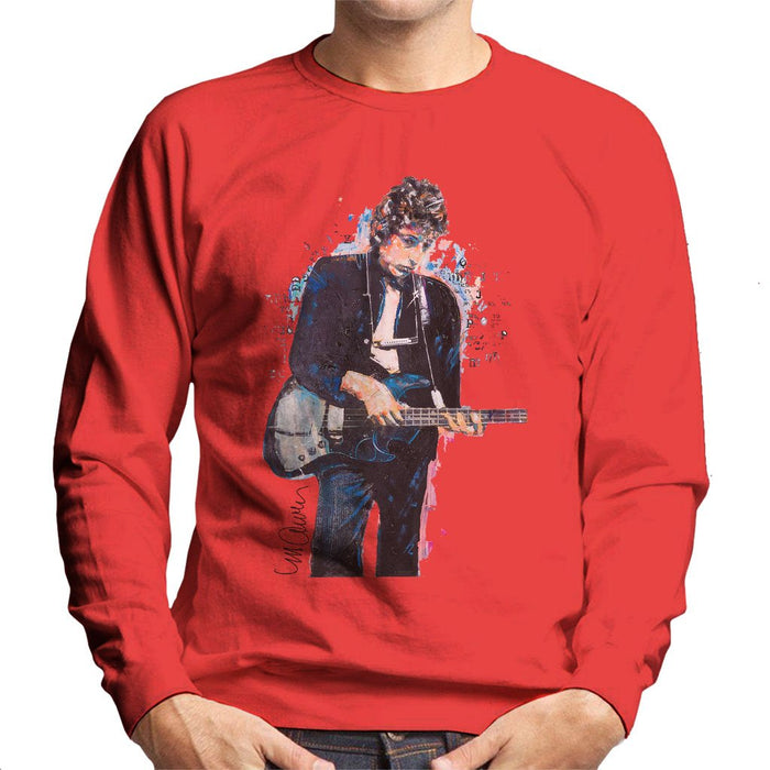 Sidney Maurer Original Portrait Of Bob Dylan On Bass Mens Sweatshirt - Mens Sweatshirt