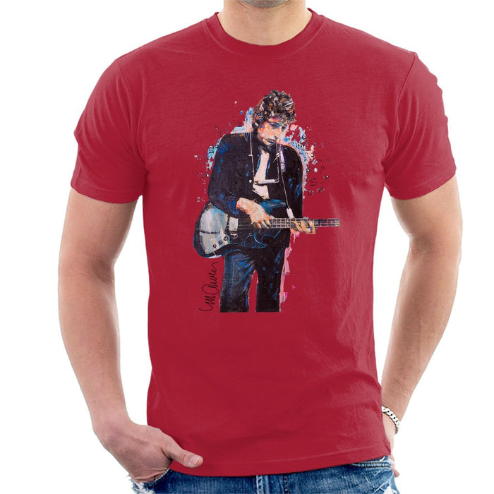 Sidney Maurer Original Portrait Of Bob Dylan On Bass Mens T-Shirt - Mens T-Shirt