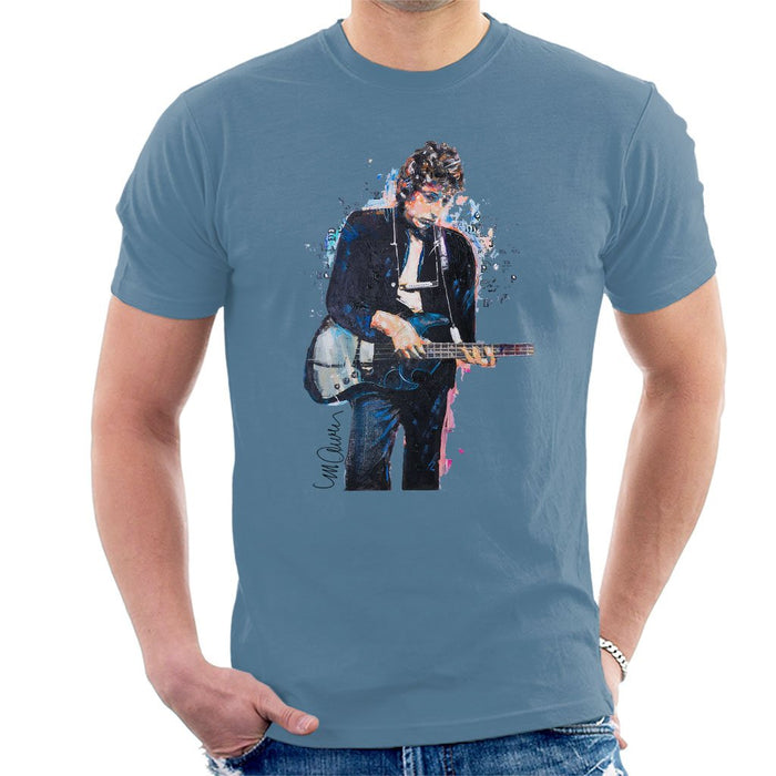 Sidney Maurer Original Portrait Of Bob Dylan On Bass Mens T-Shirt - Mens T-Shirt