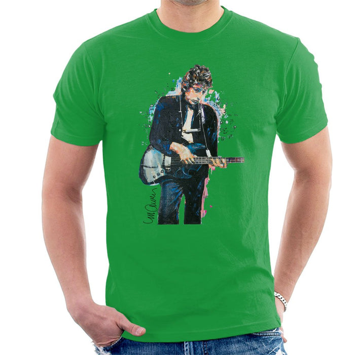 Sidney Maurer Original Portrait Of Bob Dylan On Bass Mens T-Shirt - Mens T-Shirt