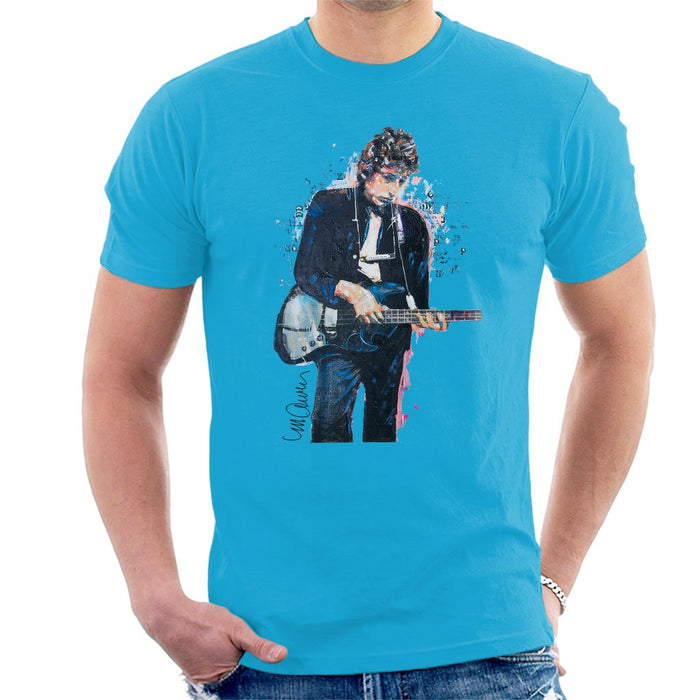 Sidney Maurer Original Portrait Of Bob Dylan On Bass Mens T-Shirt - Mens T-Shirt