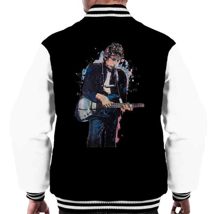 Sidney Maurer Original Portrait Of Bob Dylan On Bass Mens Varsity Jacket - Mens Varsity Jacket